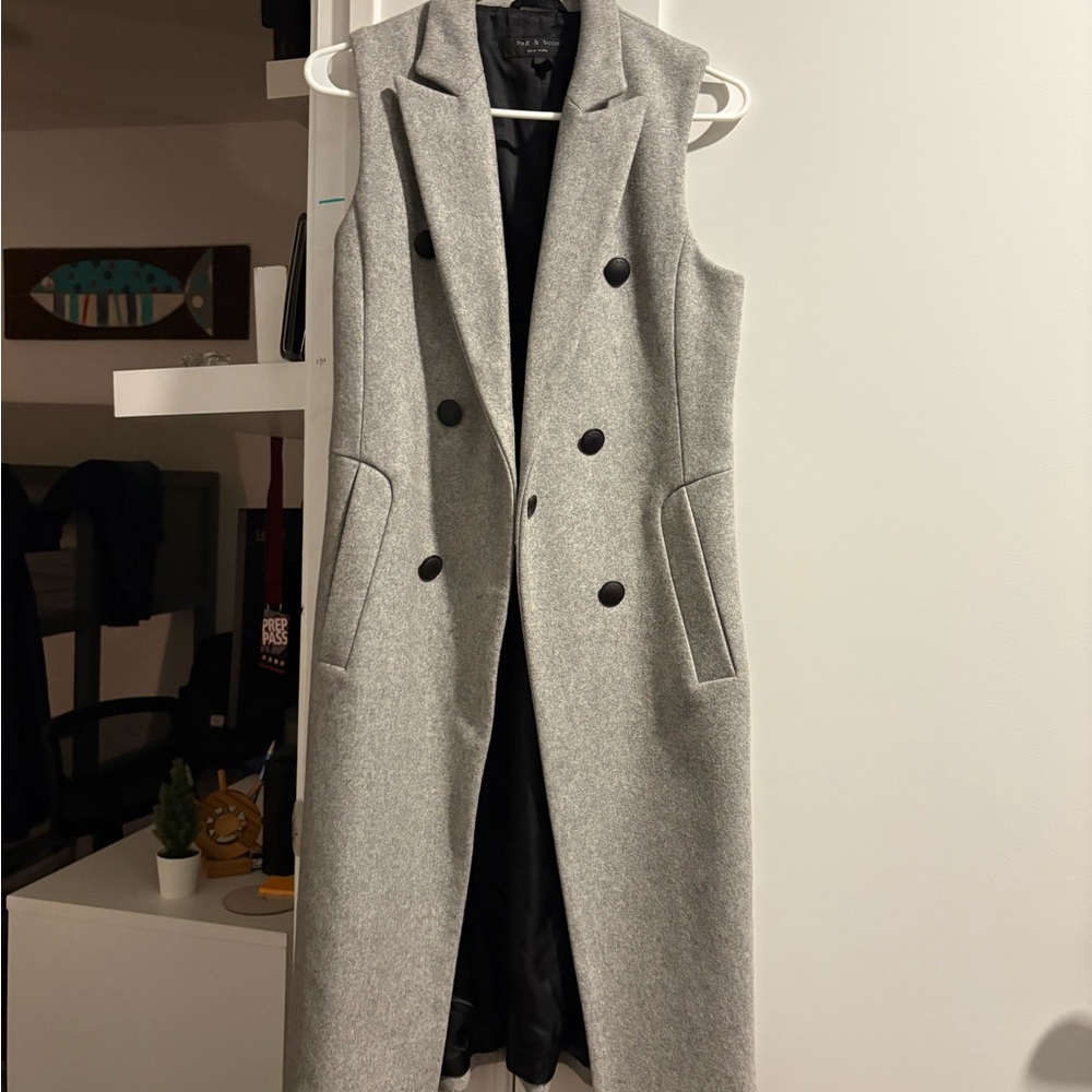 Rag & Bone Gray Sleeveless Vest